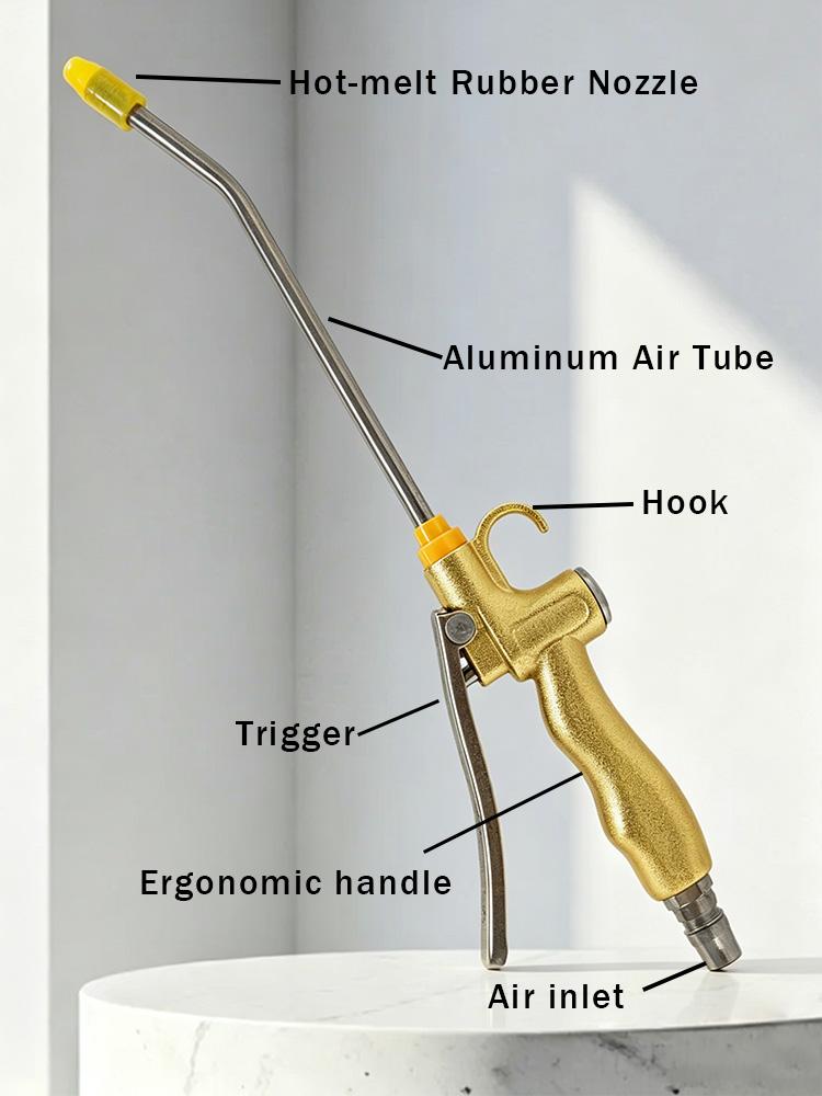 Truck Pneumatic Air Duster Gun Flexible Spring Hose Dust Cleaning High Pressure Air Blow Gun with Nozzle