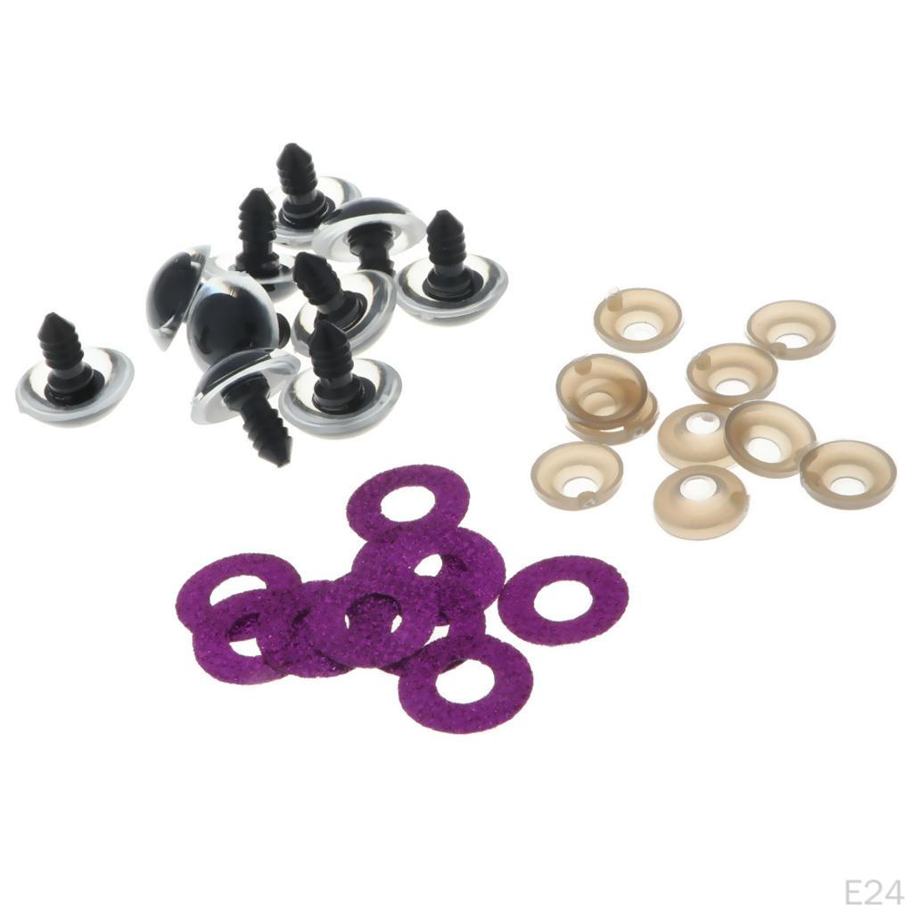 10x Glitter Safety Teddy , 24mm
