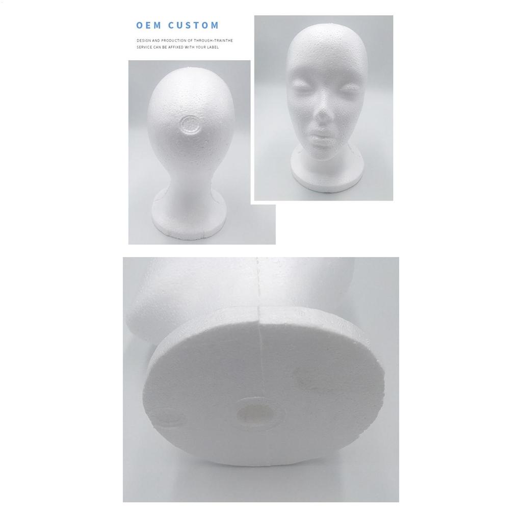 1PC Foam Hat Display Head Foam Mannequin Head Model Portable Foam Mannequin Model for Hat Wig Costume Glasses Jewelry Salon