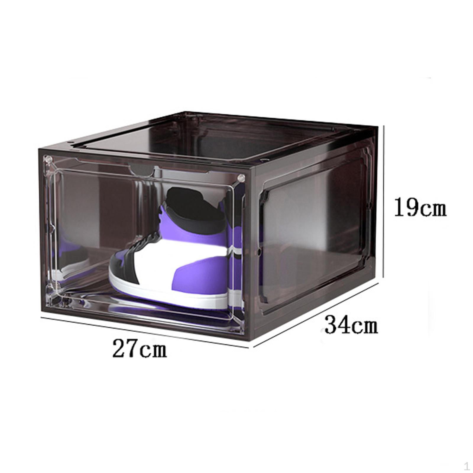 

Контейнеры для обуви с магнитным органайзером на дверце для домашних вещей Clear Dark Gray