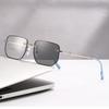 1PCS Photosensitive Color-changing Anti-blue Light Frameless Metal Frame Myopia Glasses for Students 3325