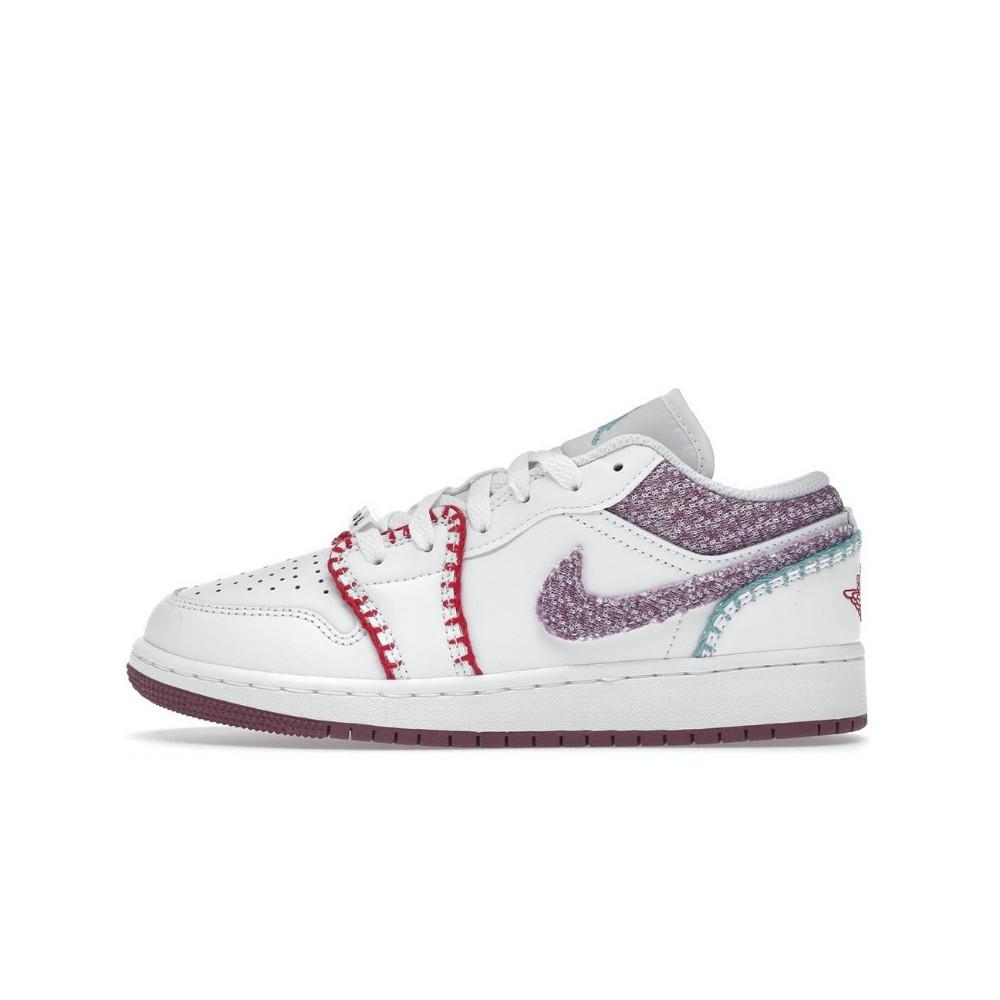 Air Jordan 1 Low White Light Bordeaux
