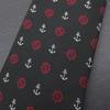 [CUFFSMANIA] Black Anchor Necktie (Narrow Tie)