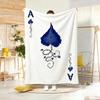 Artwork A-A playing cards Throw Lightweight 240g Flannel Blanket Soft Skin-friendly for Summer Cooling