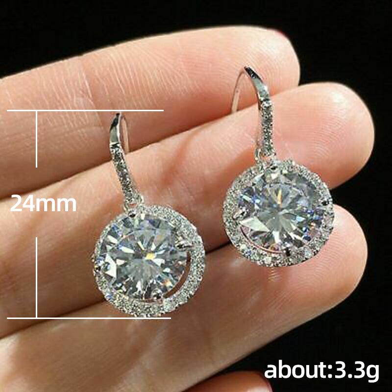 Cao Shi Women's Zircon Earrings: Elegant and Trendy Fashion Jewelry