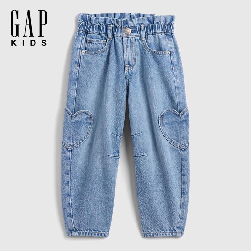 Gap Toddler Girls  Cotton Heart Bloom Waist Denim Pants 110 (5-6 Years)