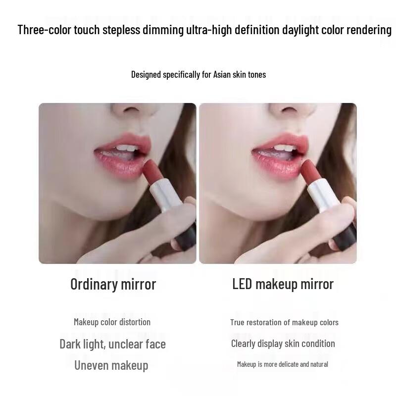 LED Foldable Makeup Mirror with Light
