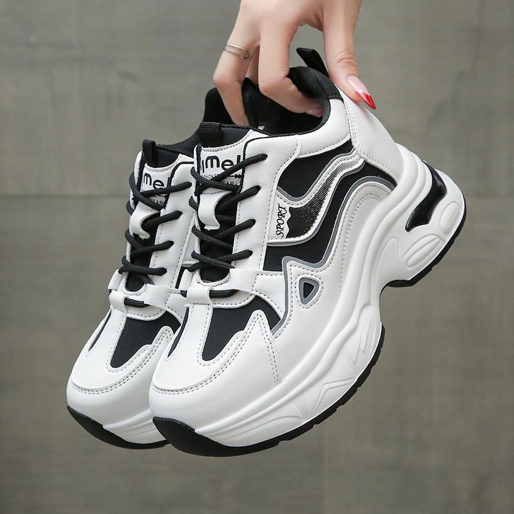 Dad Shoes Girl 2025 Spring and Autumn New Popular Small Versatile Fashion Soft Sole Height Increase Casual Sneakers