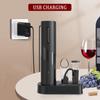 USB Rechargeable Red Wine Corkscrew Kitchen Accessories Automatic Wine Opener Foil Cutter Portable Electric Wine Bottle Opener