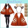 Halloween Reindeer Cloak Costume For Women With Cosplay Cape For Stage Performances