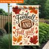 2D Flat - 2D Flat Printing Garden Flag 1pc, Football And Autumn Season Durable Single-Sided Print Yard Flag, Garden And Home Holiday Decoration, 29.97