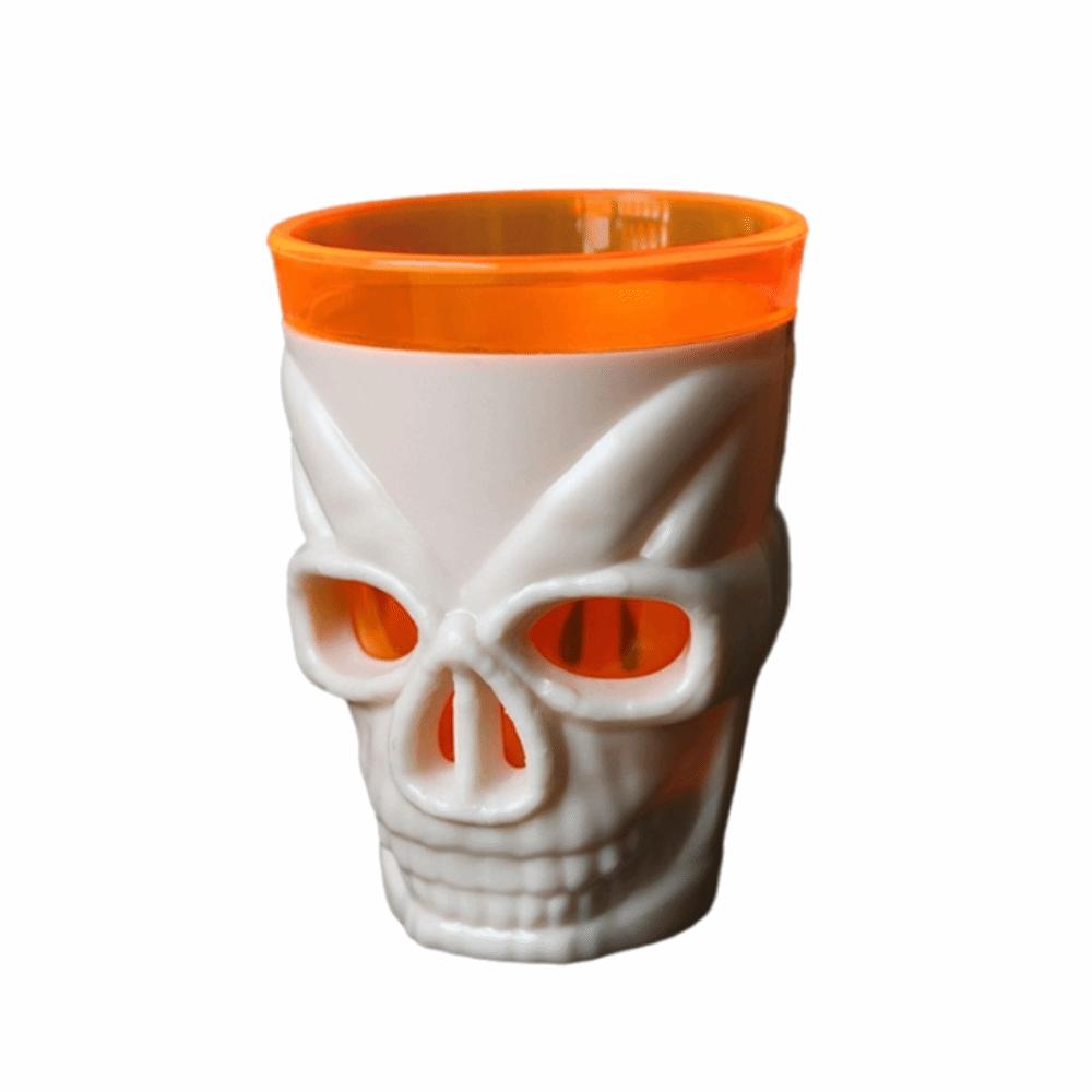 LED Light Skull Head Glowing Wine Cup Double Layer Design Drinking Mug Bar