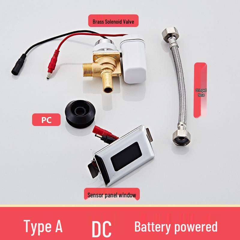 Automatic Copper Urinal Sensor Flush Valve - Water Saving Solenoid Core for Toilets