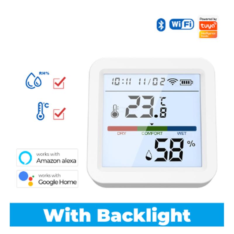 

Tuya Smart Universial IR Remote Control with Temperature Humidity Sensor for TV /Air Conditioner Work with Alexa Google