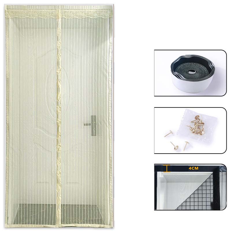 Anti Mosquito Door Curtain Invisible Ventilate Door Screen No Punching Magnetic Automatic Closing Anti Fly Bug Insect Screen Summer Insect Curtain Net