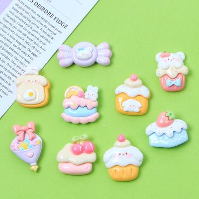 Kirschkuchen Cartoon Harz Schuhanhänger & Schmuckzubehör Set