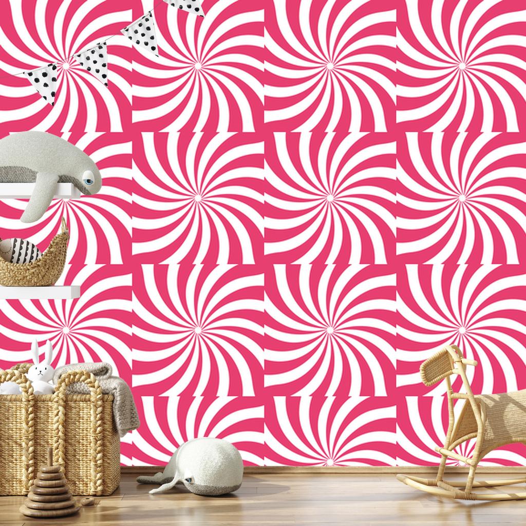 Hippie pink background wallpaper, white and powder pink 50x1000