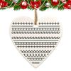 Funny Hidden Swear Christmas Ornament Heart Shaped Hidden Message Decor for Christmas Tree Novelty White Elephant Gag Gift Prank Party Supplies