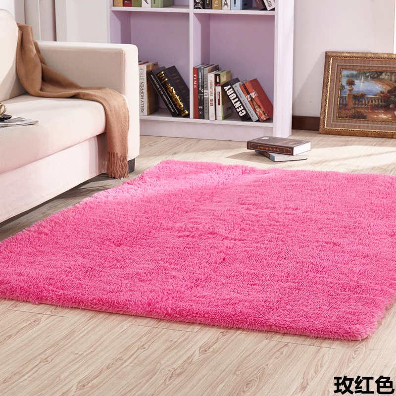 Rectangular Tie Dye Floor Mat with Gradient Plush Carpet, Nordic Style Bedroom Balcony Bay Window Carpet Floor Rugs