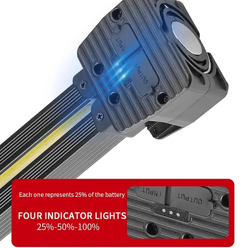Portable Led Flashlight With Hanging Hook, Handheld Usb Rechargeable Worklight Outdoor Camping Light Auto Repair Work Light