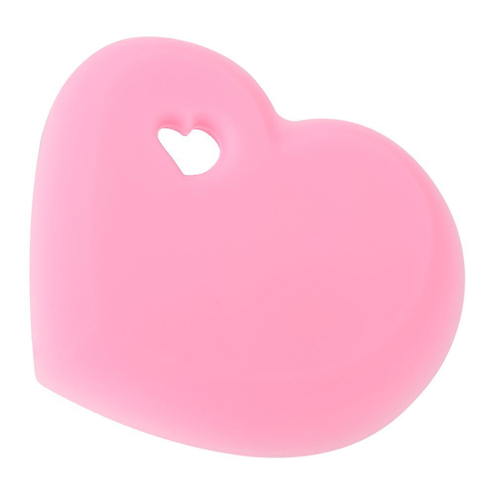 Heart Shape Silicone Baking Spatula Bowl Dough Bread Cookie Pizza Butter Scraper Pink