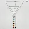Collier Pendentif en Pierre Naturelle Sept Couleurs pour Femmes - Chaîne de Cou Élégante pour le Yoga et Accessoire de Clavicule