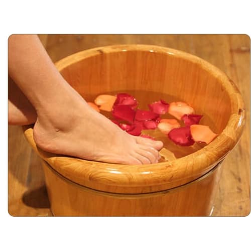 Deronder Cedar Footbath Barrel, Bath Footbath Barrel, 26/30/40cm Tall, Wooden Barrel with High Round Rim, Footbath Basin, Home Bath Barrel, Thick Foot