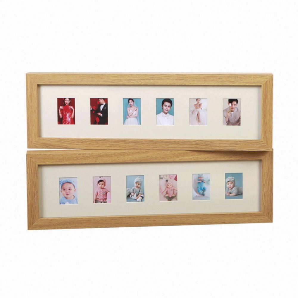Mini Picture Frames Wooden Memorial Photo Frame Room Decoration Baby Growth Photo Album Frame Home
