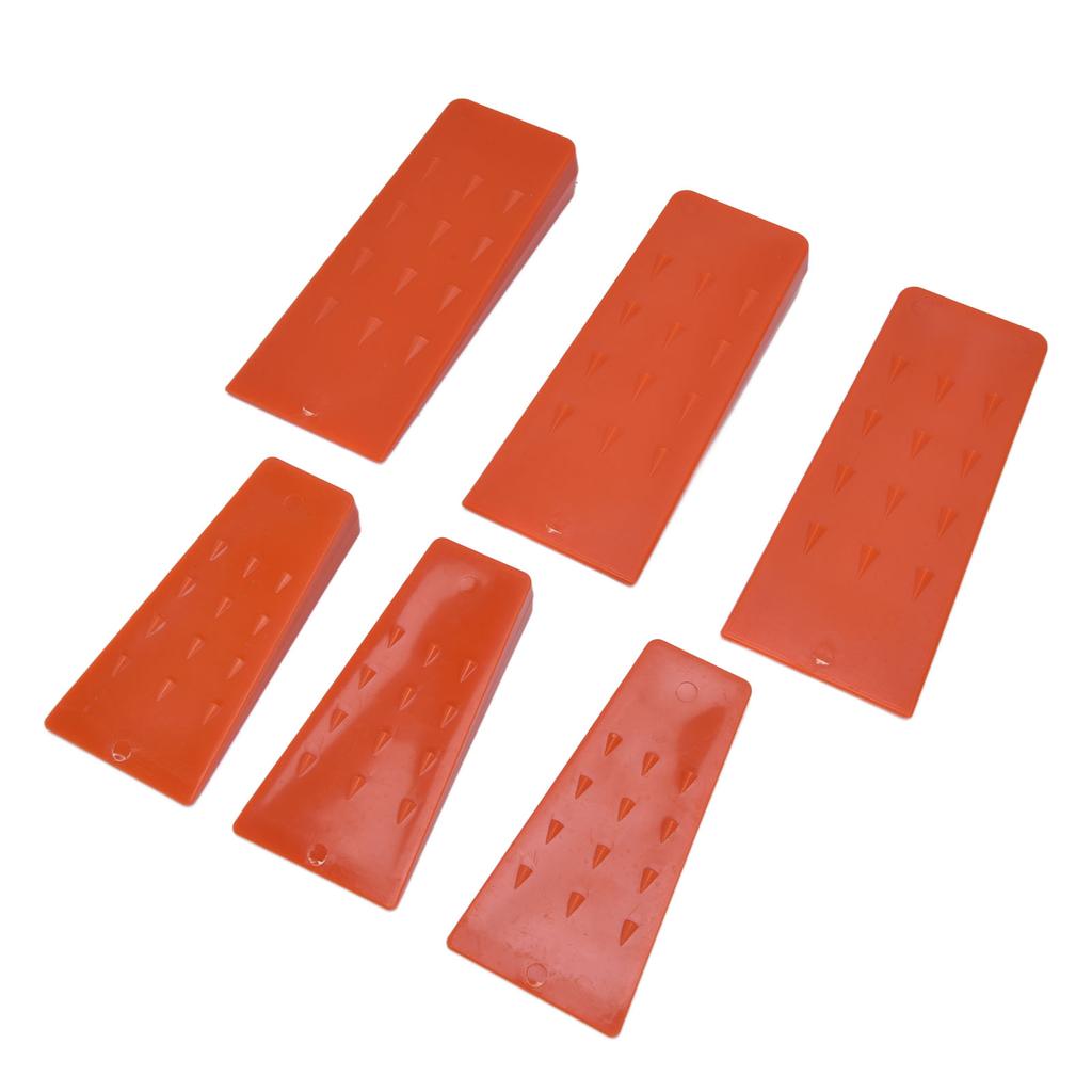 6pcs Chainsaw Wedges Increasing Friction Red Durable Plastic Tree Cutting Supplies for Woodworking