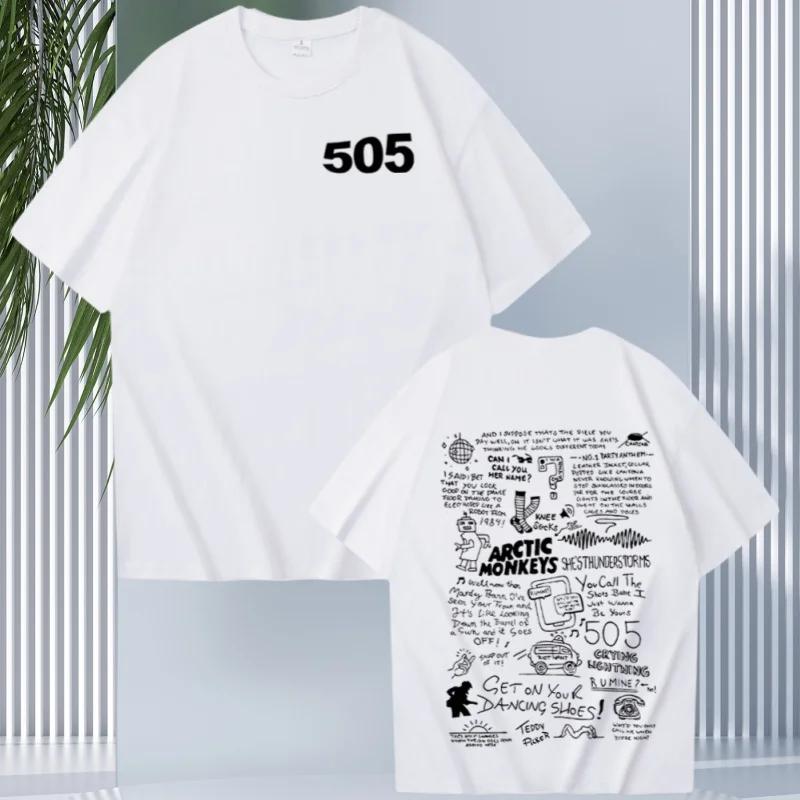 New Cotton 505 Shirt Arctic Monkey Music Shirt Arctic Monkey Merch Gift Arctic Monkey Fans Round Neck Short Sleeve Shirt