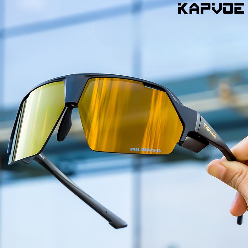Kapvoe Polarized Fishing Glasses Man Running Sun Glasses Bicycle Sports Cycling Sunglasses MTB Road Bike for Women UV400 Goggles
