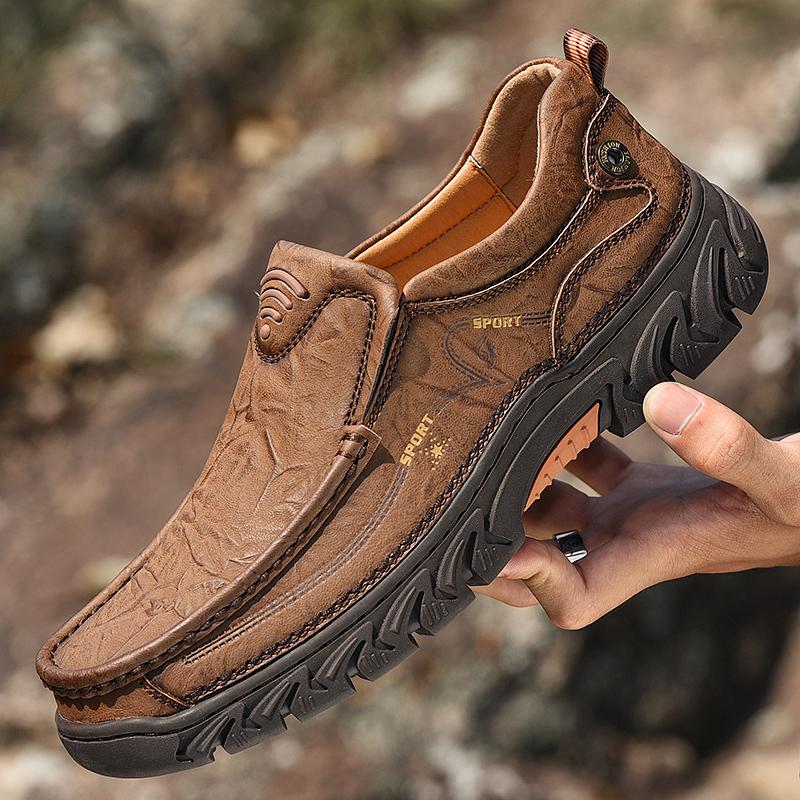 Luxury Tooling Men'S Shoes Genuine Leather Loafers Men Casual Shoes Male Footwear Quality Mens Slip-On Outdoor Shoes Big Size 47