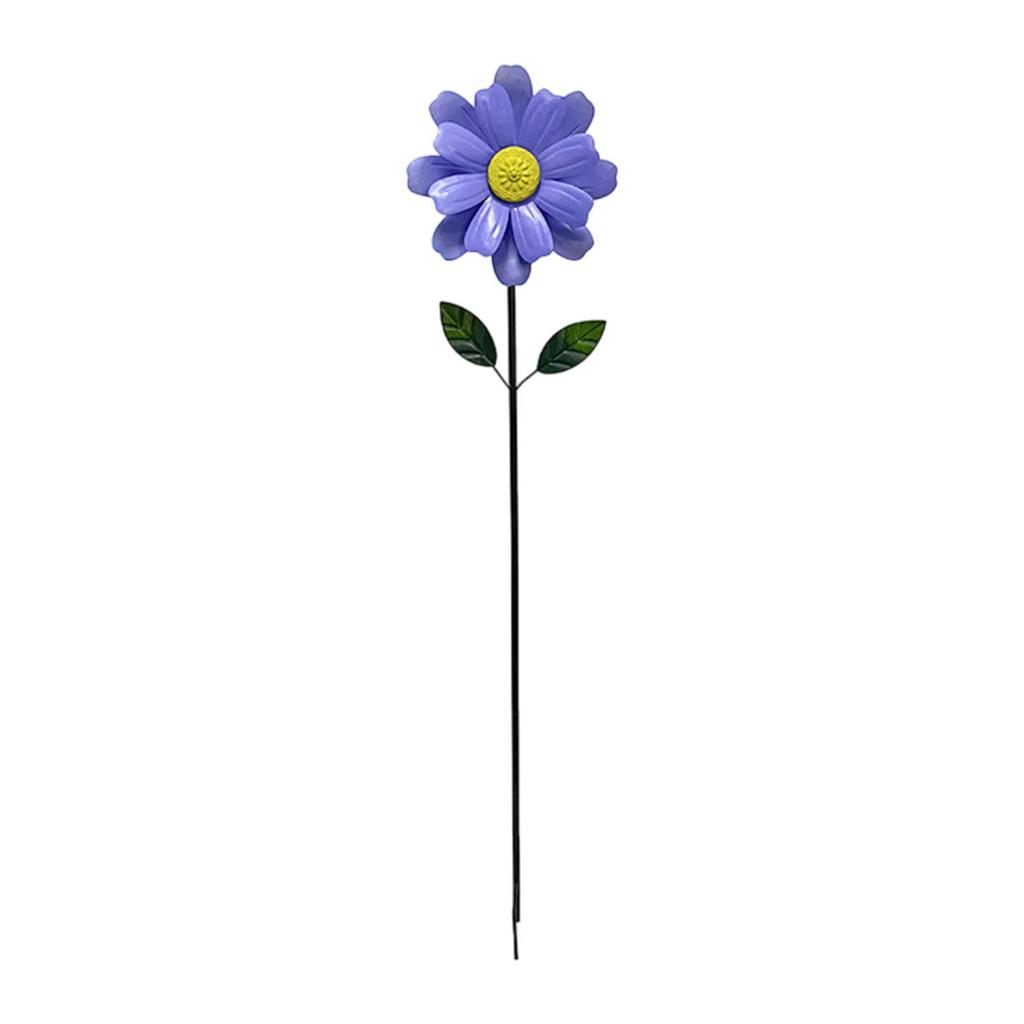 Sunflower Standing Wind Sculpture with Stake Simple Assembly Versatile Sturdy Rotatable for Patio Pathway Windmill Height 116cm