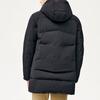 Fila Fleece Letter Hooded Mid-Length Down Jacket Men Outerwear Black F11M147902F-BK
