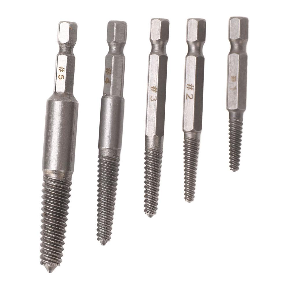 5PCS Strong Toughness Damaged Screw Extractors Bolt Extractor Tool  For Damaged Bolts