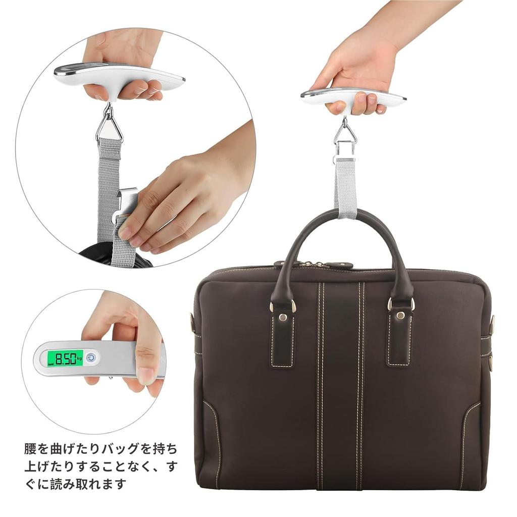 SHANJE Luggage Travel Digital Scale for Weighs Up To Portable Digital Scale with Stainless Steel Hanging Luggage Ideal for and Home with Tare Function