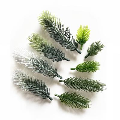 10 szt. Gałązki sosnowe Sztuczne rośliny Boże Narodzenie Ślub Dekoracje drzewka domowego DIY Rękodzieło Bukiet Pudełko prezentowe Sztuczne rośliny Igła