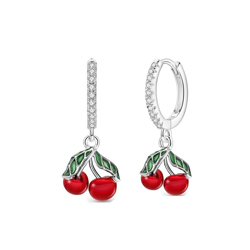 New -Selling Original Charms Fruit Series Cherry Strawberry For Pendants Bracelets And Earrings Fine Jewelry Making Gifts