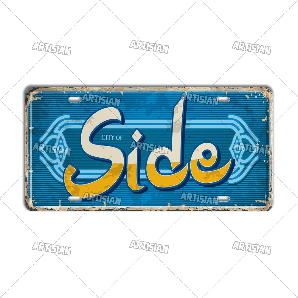 TURKEY Landmark License Plate Turkiye City Decorative Vehicle Plate Metal Tin Plaque Wall Decor Garage Bar Pub Club