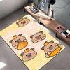 Cute Stacked Capybara Cartoon Rug Suitable for Use As an Anti-slip Game Mat for Living Room and Bedroom Sofas