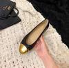 Flat bottomed single shoe women's shallow mouth round toe French bow color blocked ballet women's shoes