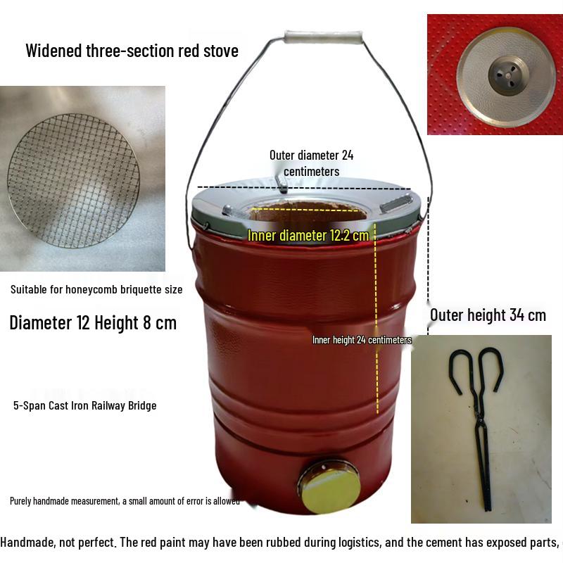 Compact Honeycomb Charcoal Stove for Household Heating and Boiling Water - Ideal for New Homes