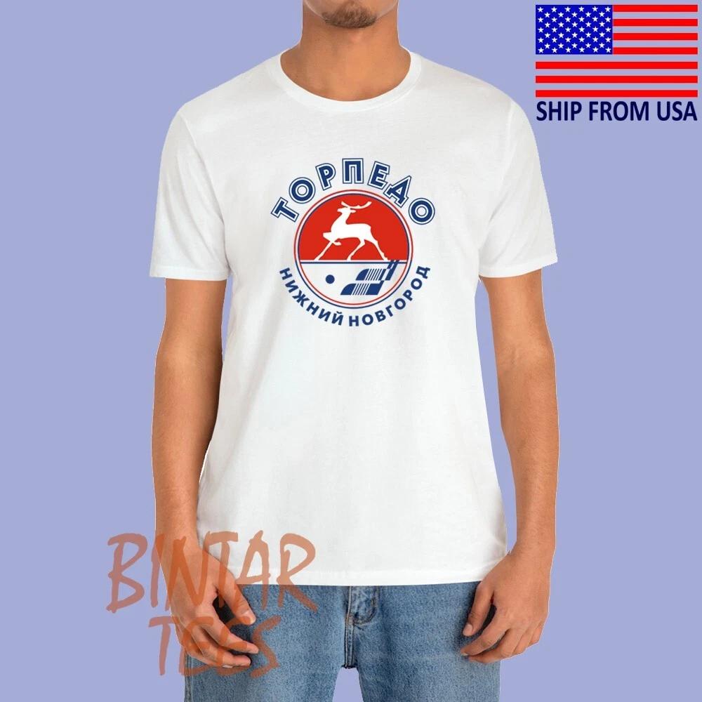 Torpedo Nizhny Novgorod KHL Russian Professional Hockey White Size S to 5XL 2XL