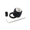 D'Addario LokNob Large Locking Knob, Plastic, BlackSilver, PW-LNL-01BS