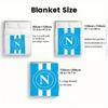 Napoli 2D Flat Pattern Flannel Blanket High Quality All Seasons Warmth and Comfort Perfect for Christmas Gifts.