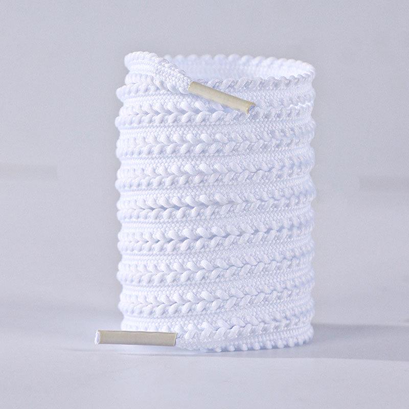 Sonic 1112 Black & White Elastic Flat Sports Shoe Laces