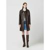 Cc Collect Fake Leather Stand Collar Long Jacket C254psf513