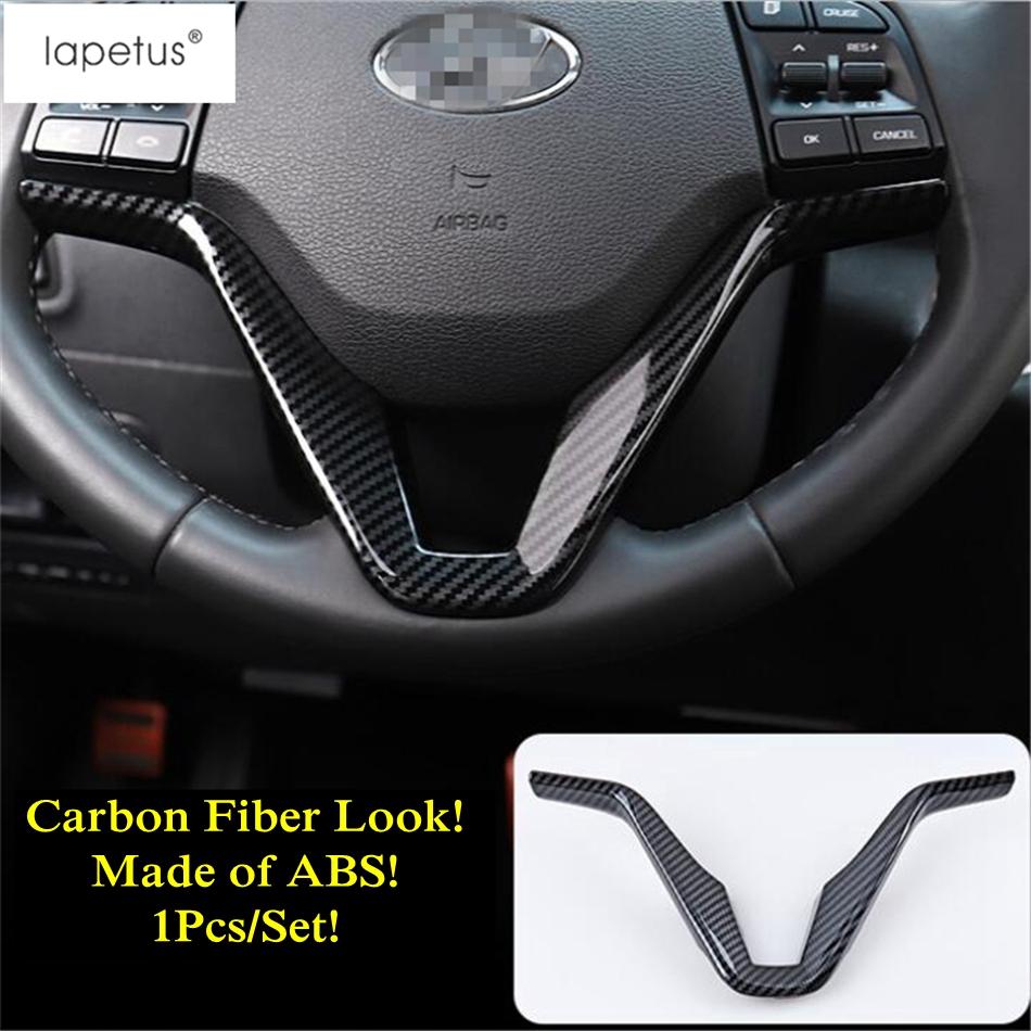 ABS Steering Wheel Botton Frame Decoration Cover Trim For Hyundai Tucson 2016 -  Matte / Carbon Fiber Interior Accessories