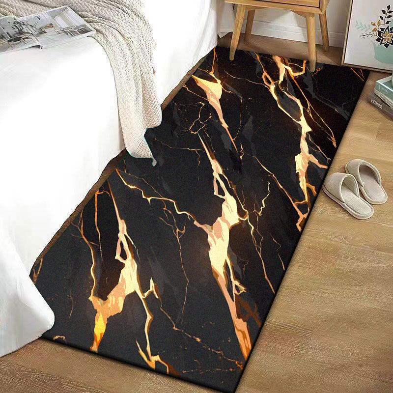 Dywanik Przyłóżkowy w Abstrakcyjnym Stylu Marmuru Dekoracja Nordycka Salon Mata Podłogowa Antypoślizgowa Dom Sypialnia Szatnia Dywaniki Możliwość Dostosowania