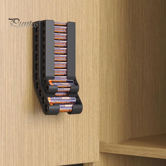 Battery Storage Box Organizer High Strength Large Capacity Easy Installation Wall Mounted Battery Storage Container